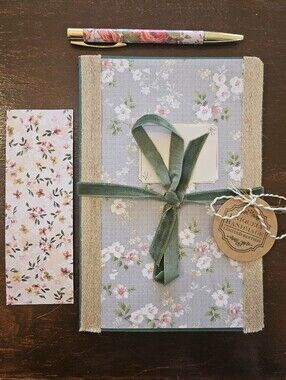Boutique Handmade Floral Journal Set • Cottagecore